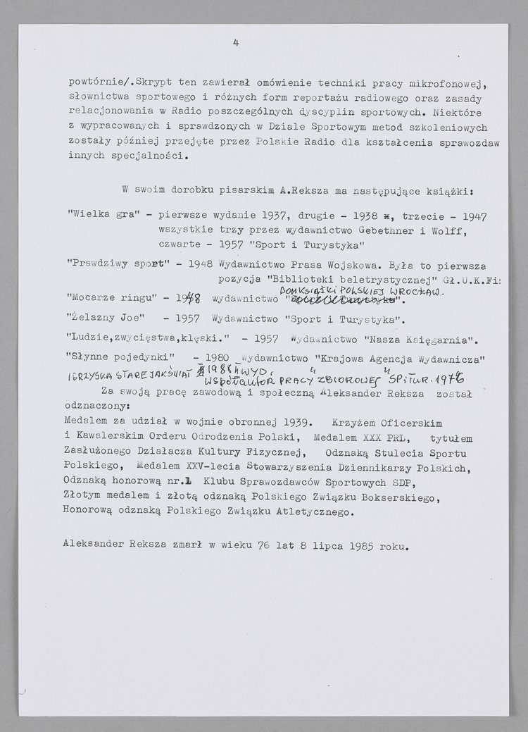 Pełny życiorys dziennikarza sportowego Aleksandra Rekszy - Kakietka