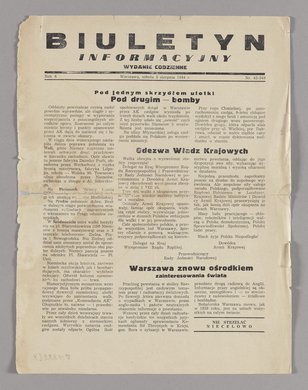 'Biuletyn Informacyjny. Wydanie codzienne', R. VI, Nr 42 (249) z 5 sierpnia 1944 r.