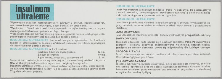 Ulotka informacyjna leku Insulinum Ultralente