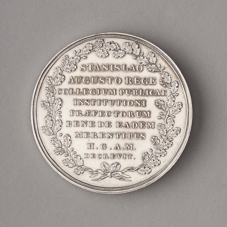 Stanisław August. Medal nagrodowy Komisji Edukacji Narodowej