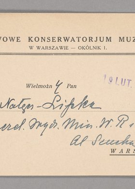 Zaproszenie na produkcję uczniów Państwowego Konserwatorium Muzycznego w Warszawie