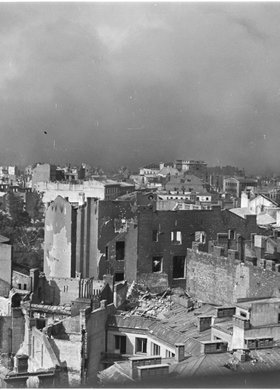 Panorama zniszczonego Śródmieścia