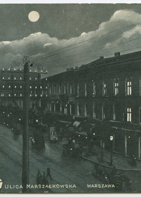 Ulica Marszałkowska nocą