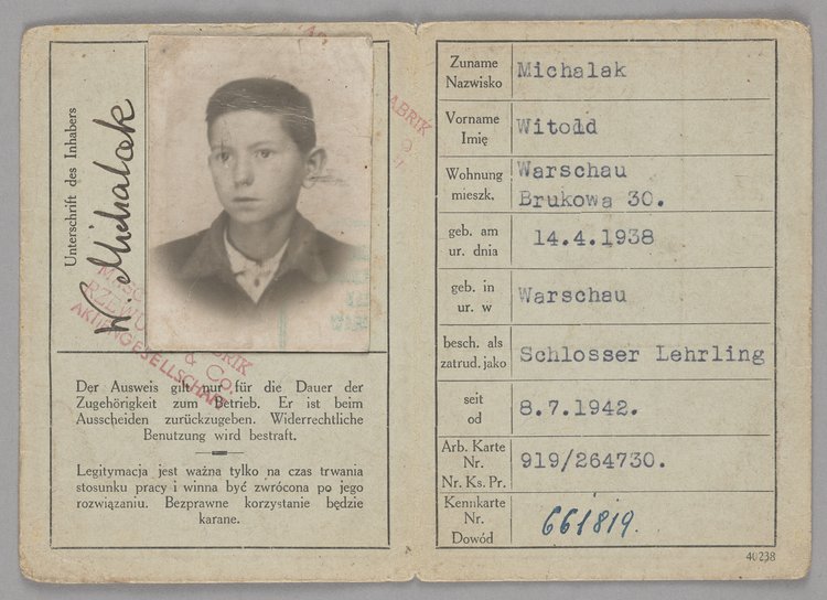 Betriebs-Ausweis/Legitymacja pracownicza Witolda Michalaka