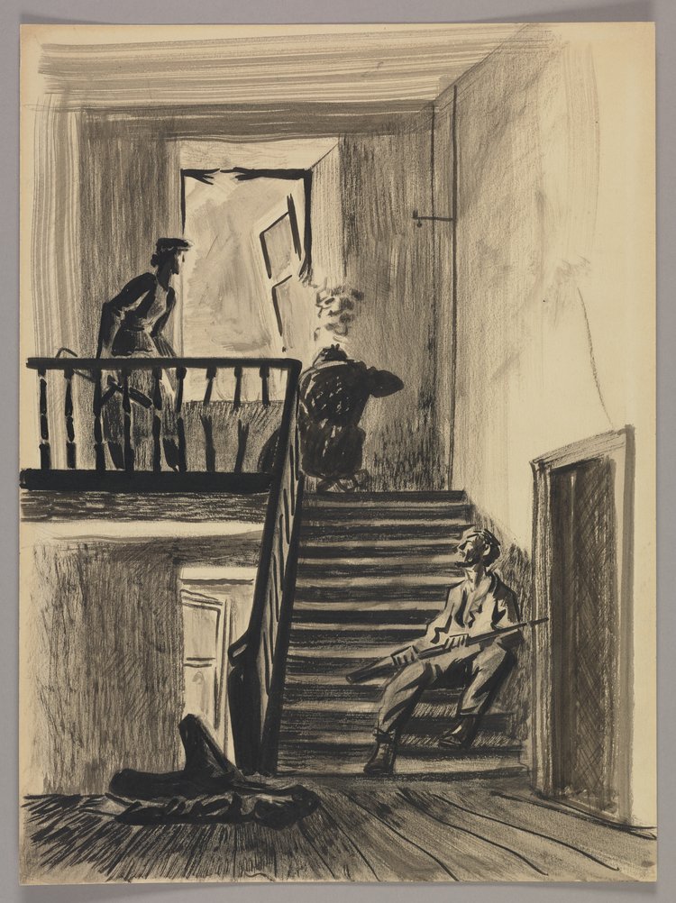 Powstańcy (Placówka wewnątrz budynku). Powstanie Warszawskie