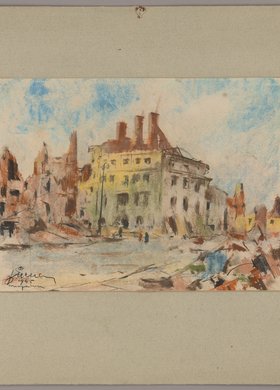 Fragment placu Zamkowego w ruinie