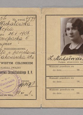 Legitymacja członkowska Zofii Michałowskiej