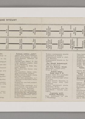 Prospekt reklamowy wystawy Warszawa przyszłości