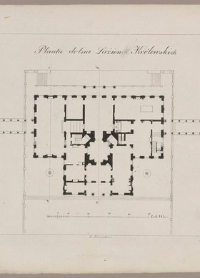 Planta dolna Łazienek Królewskich (Rzut parteru Pałacu na Wyspie)