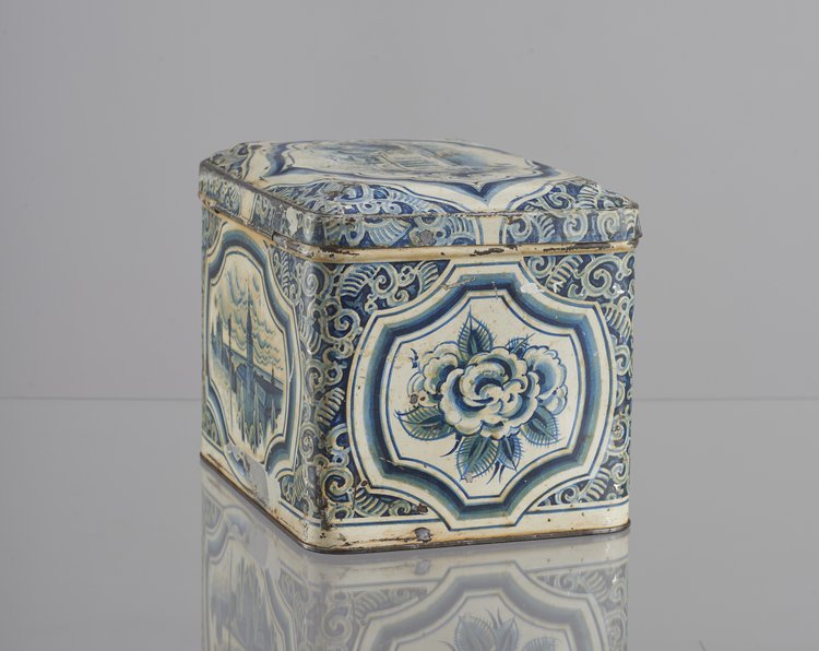 Puszka na słodycze z widokami Warszawy