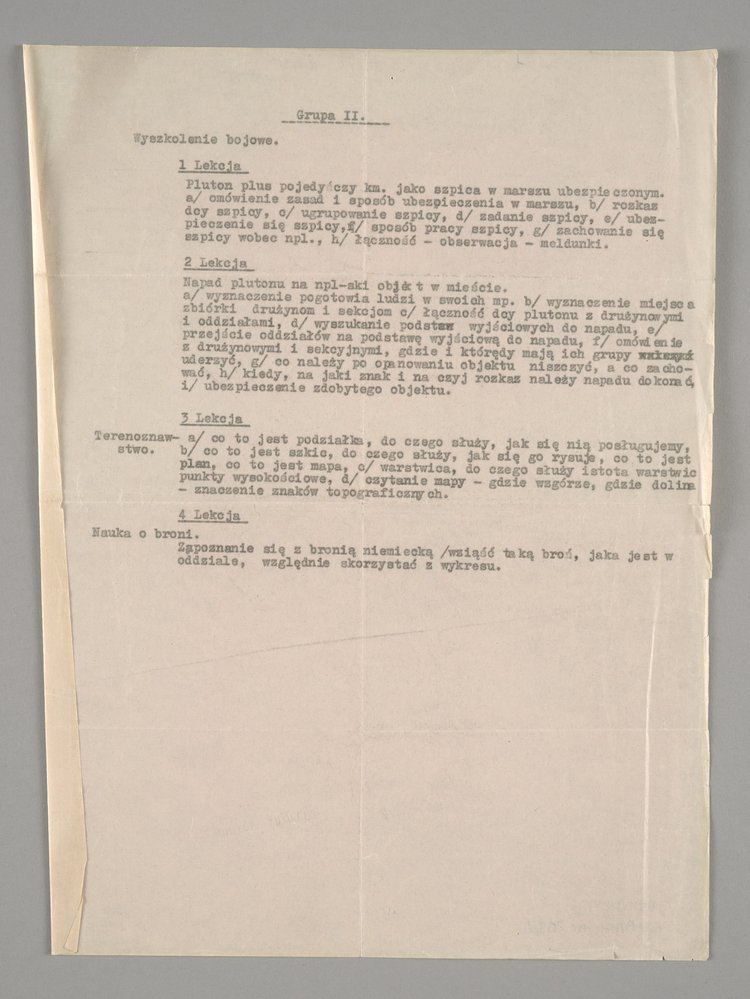Dwie broszury konspiracyjne dotyczące szkolenia oddziałów