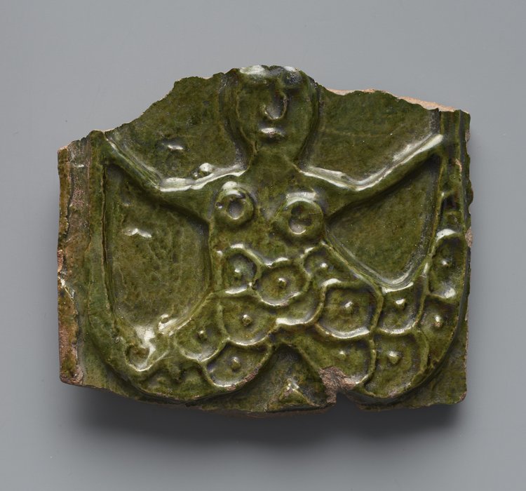 Fragment kafla z wyobrażeniem Syreny