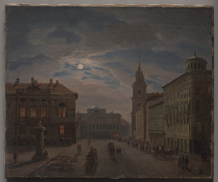 Krakowskie Przedmieście nocą