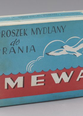 Opakowanie z proszkiem mydlanym do prania Mewa (większe)