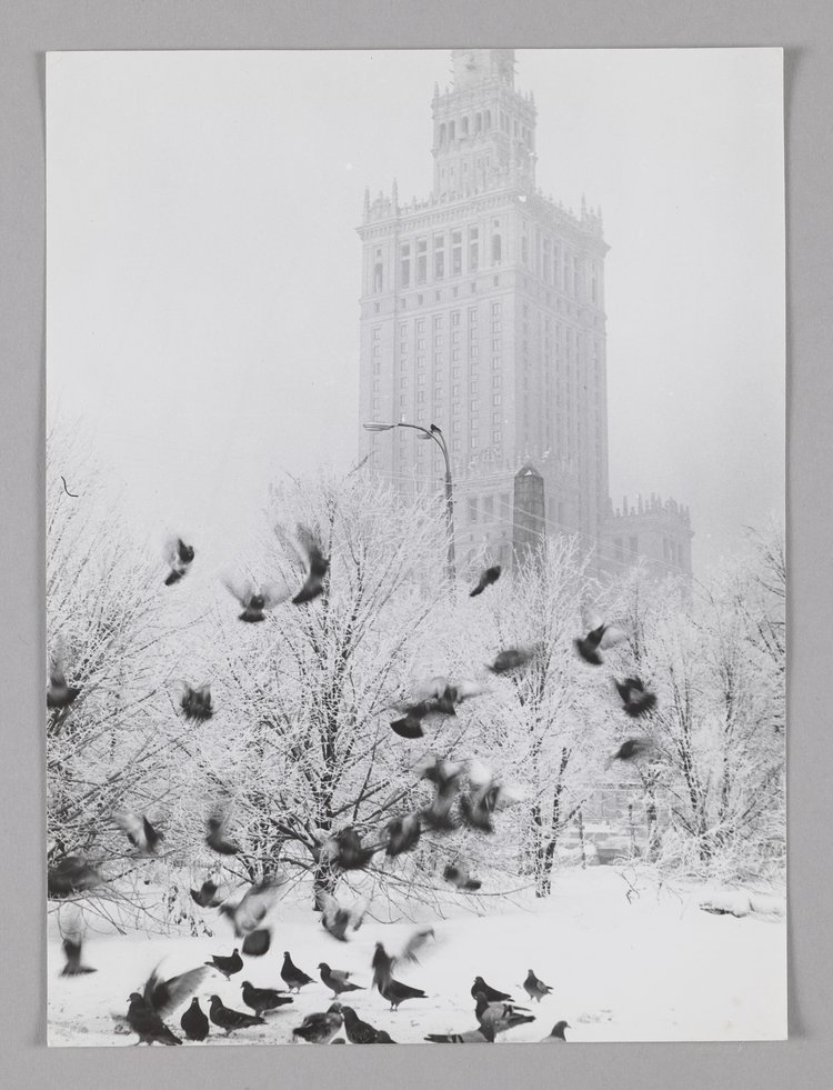 Pałac Kultury i Nauki zimą