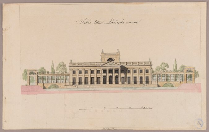 Pałac w Łazienkach, elewacja północna