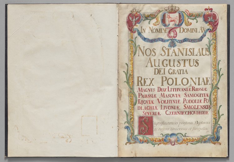 Akt nadania szlachectwa Chrystianowi Augustowi Bormanowi wraz z potomstwem zatwierdzony przez króla Stanisława Augusta Poniatowskiego