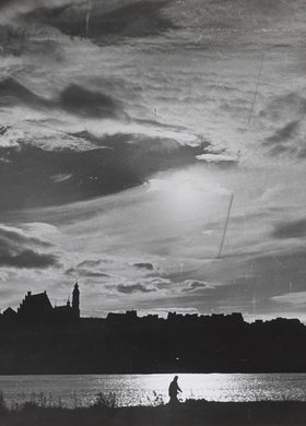 Panorama of Warsaw from the side of Praga