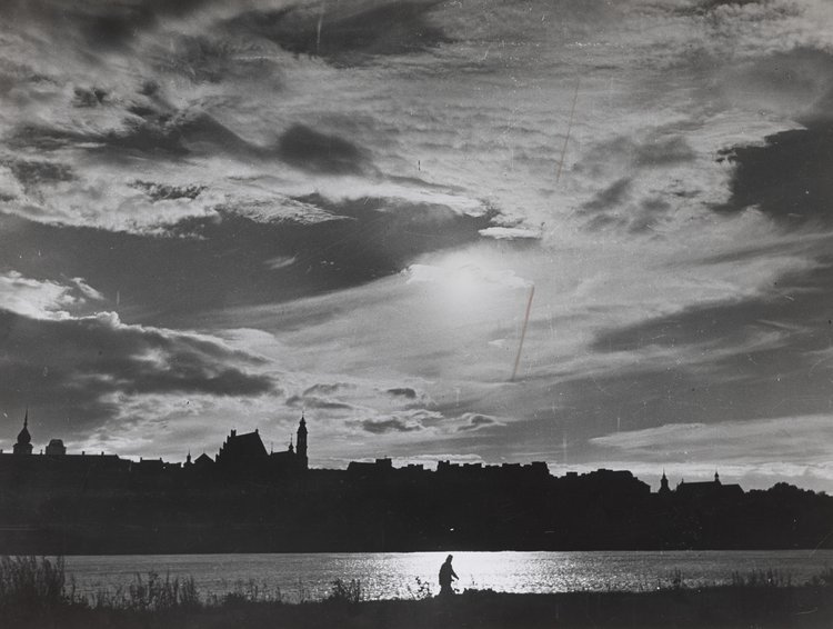 Panorama of Warsaw from the side of Praga