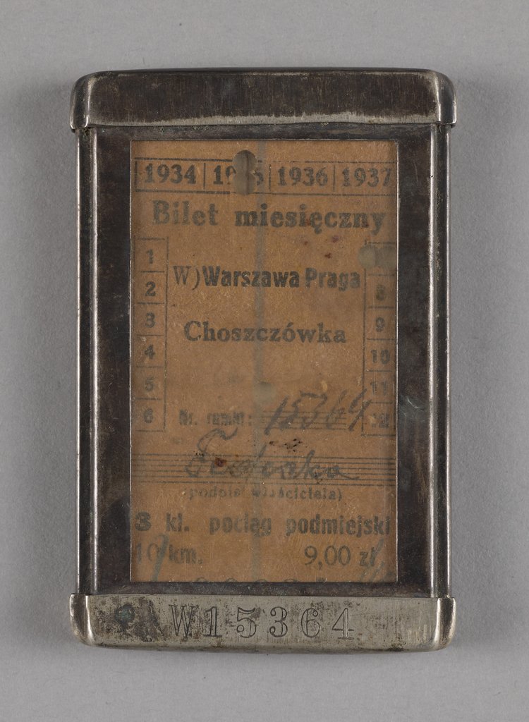 Bilet miesięczny kolejowy pani Fedeckiej