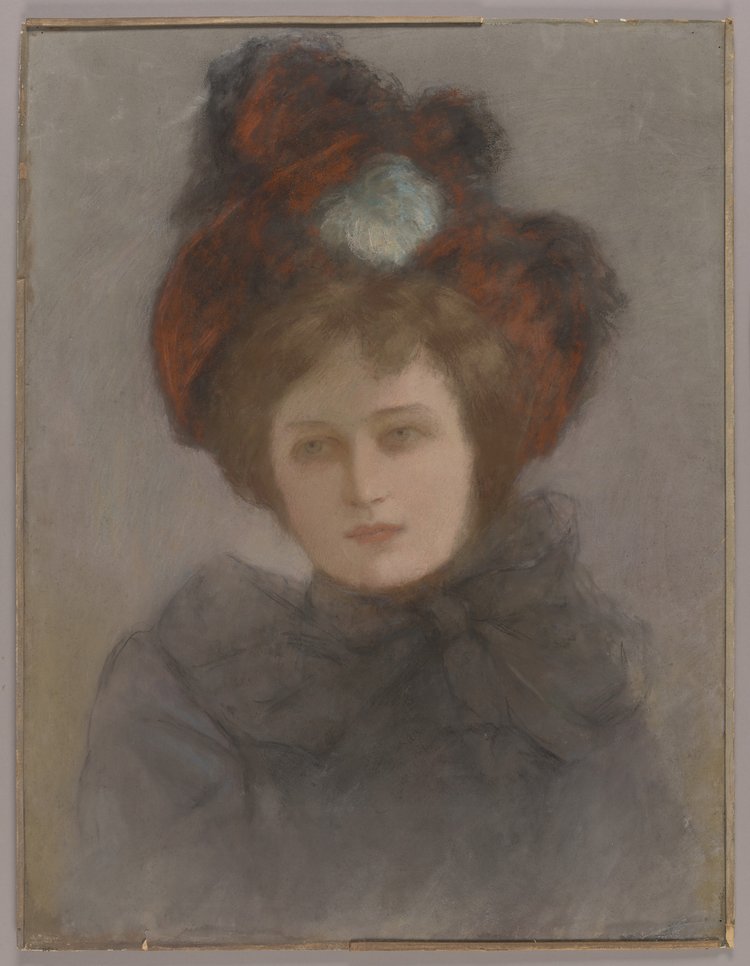 Portret damy w kapeluszu