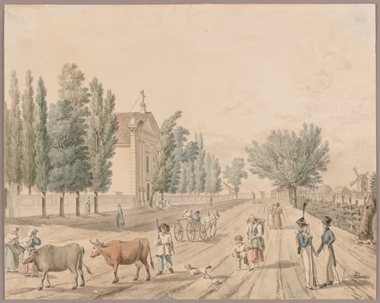 Widok kościoła powązkowskiego