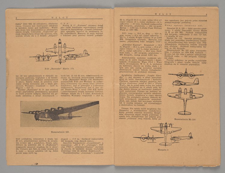 Czasopismo zatytułowane "Wzlot. Pismo Młodzieży Lotniczej", Rok I, lipiec - wrzesień 1943 r.