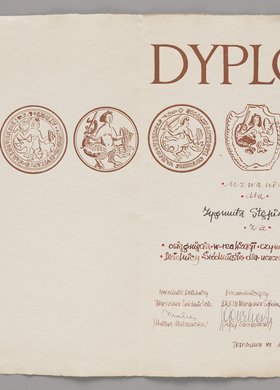 Dyplom uznania przyznany Zygmuntowi Stępińskiemu