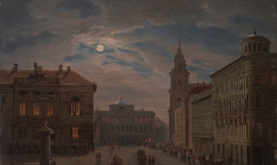 Krakowskie Przedmieście nocą