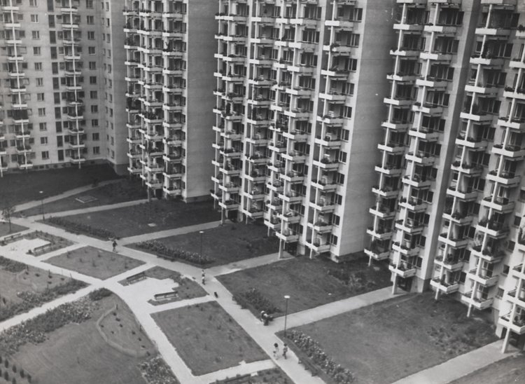 View of the Inflancka housing estate from a window