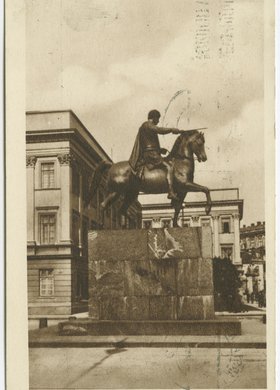 Pomnik księcia Józefa Poniatowskiego na dziedzińcu pałacu Saskiego