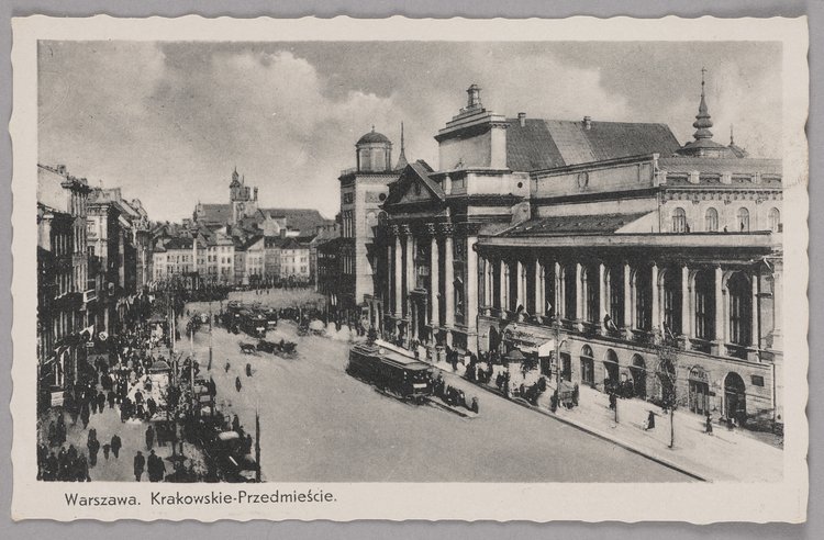 Krakowskie Przedmieście przy wylocie ulicy Miodowej