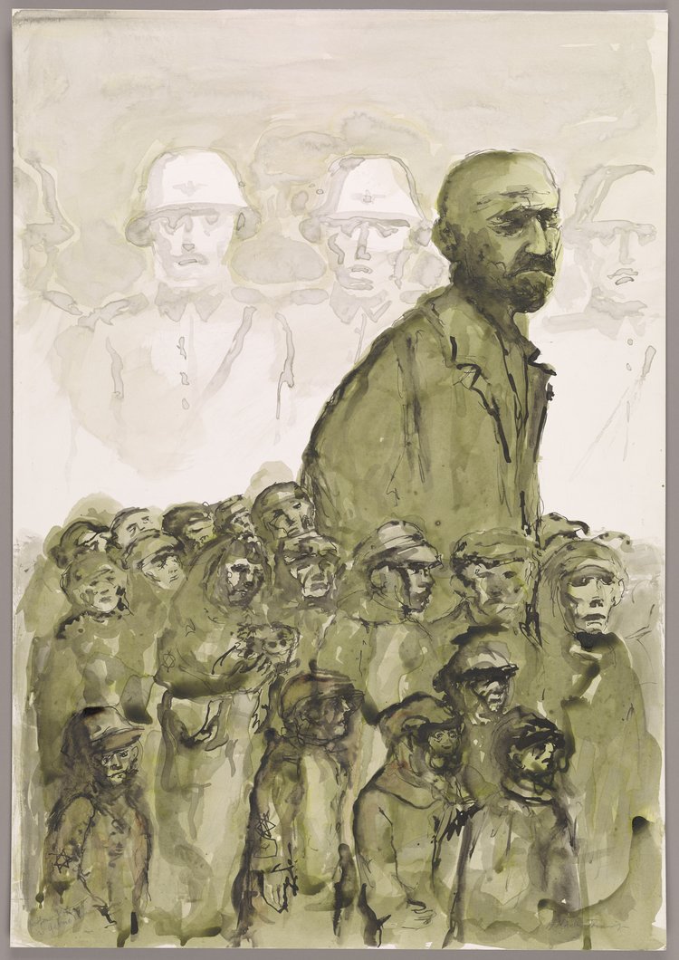 Janusz Korczak (1878 lub 1879-1942) z dziećmi