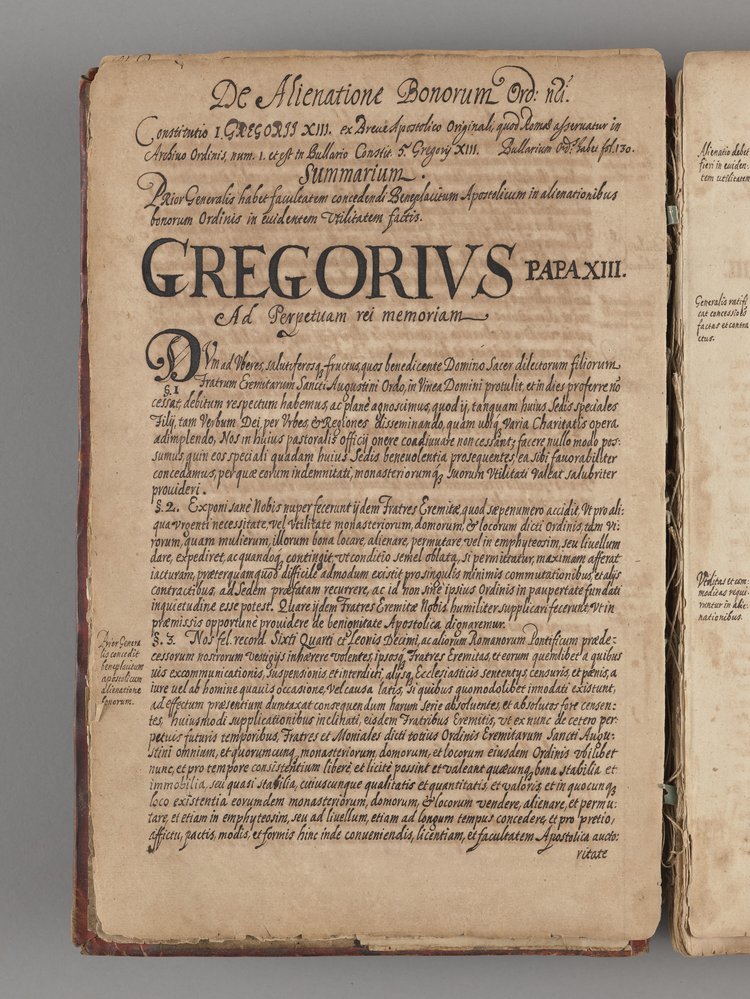 Tabula Censum-Księga ze sprawami ekonomicznymi Warszawskich Ojców Augustianów p.w. św. Marcina