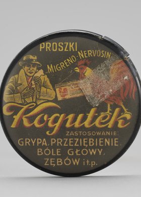 Lusterko z reklamą preparatu Migreno-Nervosin
