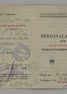 Personalausweis für Nichtdeutsche/Dowód tożsamości dla nie Niemców lekarza Jerzego Higiera