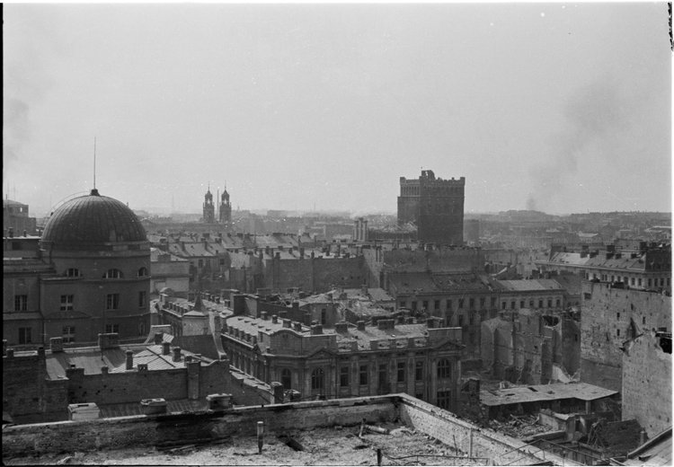 Panorama Śródmieścia w rejonie skrzyżowania ulic Jasnej i Świętokrzyskiej
