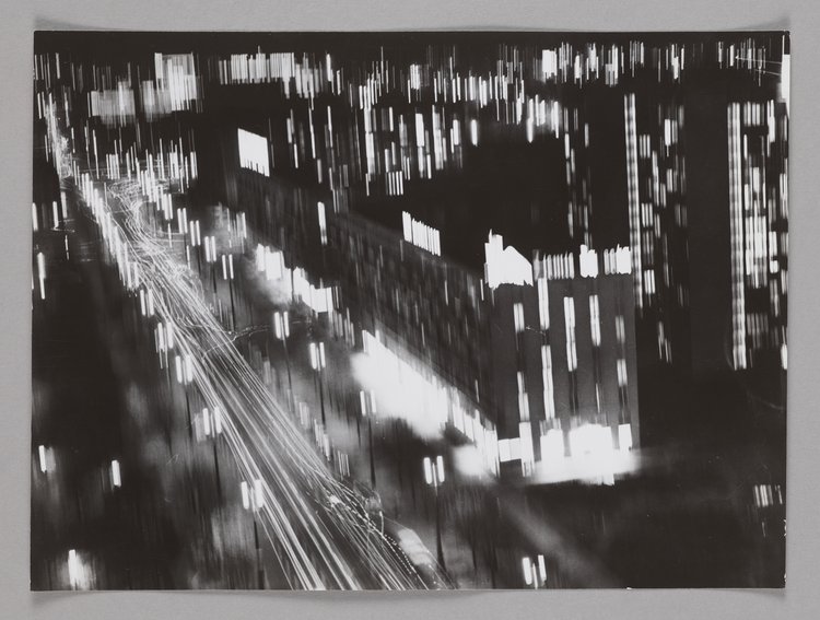 A Warsaw street at night