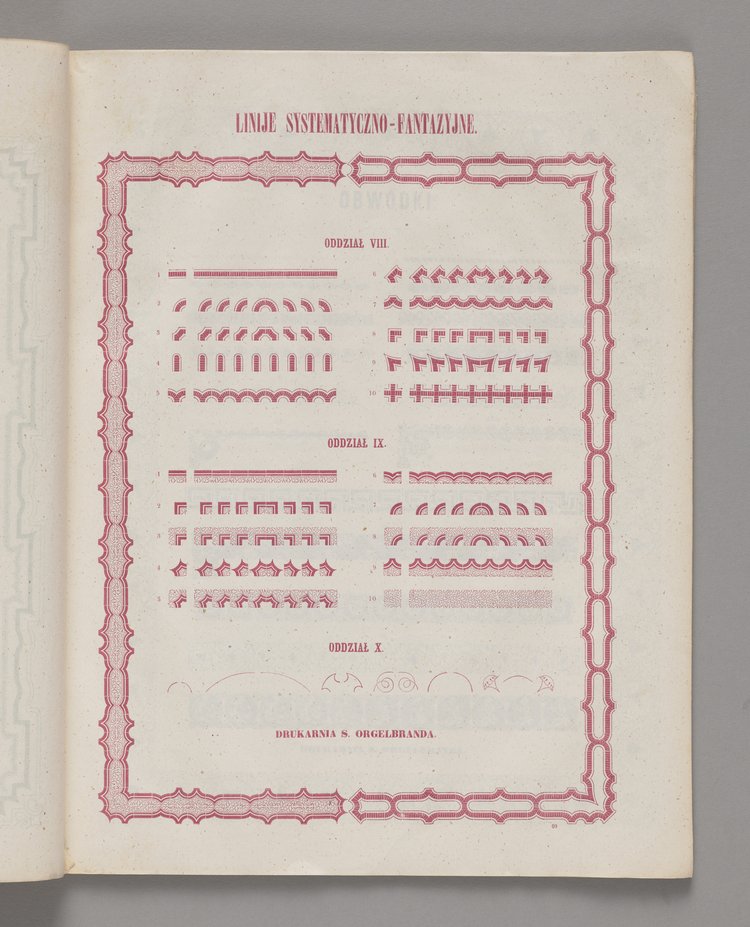 Wzory pism i ozdób drukarni S. Orgelbranda w Warszawie