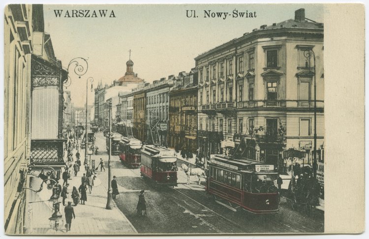 Ulica Nowy Świat przy wylocie ulicy Ordynackiej