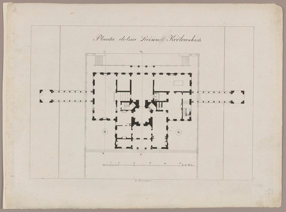 Planta dolna Łazienek Królewskich (Rzut parteru Pałacu na Wyspie)