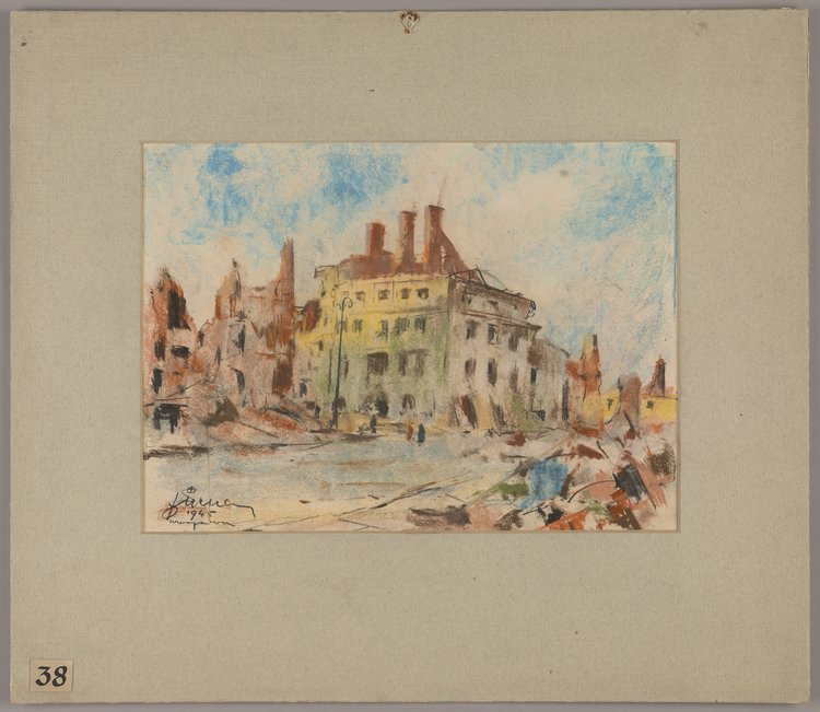 Fragment placu Zamkowego w ruinie