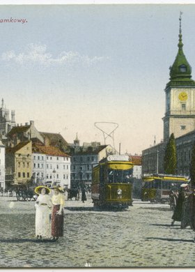 Plac Zamkowy od strony Krakowskiego Przedmieścia