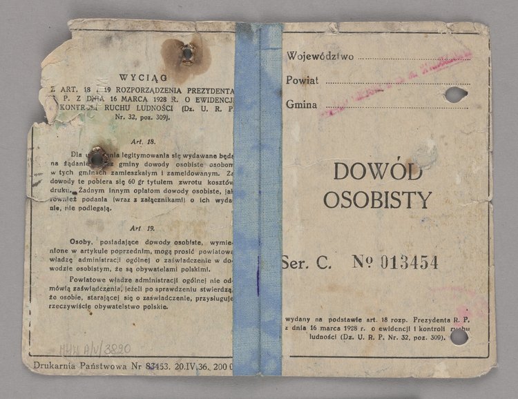 Dowód osobisty Antoniego Olszewskiego