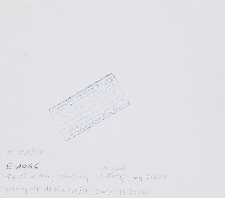 Palace of Culture and Science from Władysława Kniewskiego (currently Złota) Street