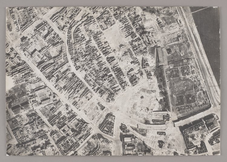 Fotoplan Warszawy (fragment) - rejon Zamku Królewskiego i Starego Miasta