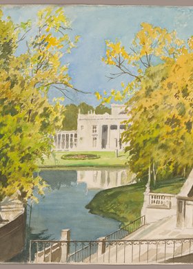 Amfiteatr i scena na wyspie w Łazienkach