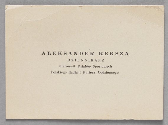 Wizytówka Aleksandra Rekszy