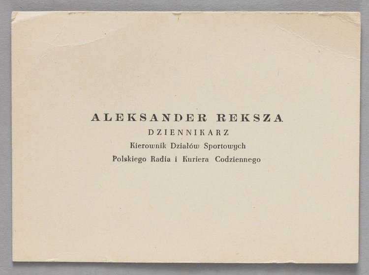Wizytówka Aleksandra Rekszy