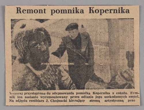 Wycinek z gazety z fotografią Jerzego Chojnackiego